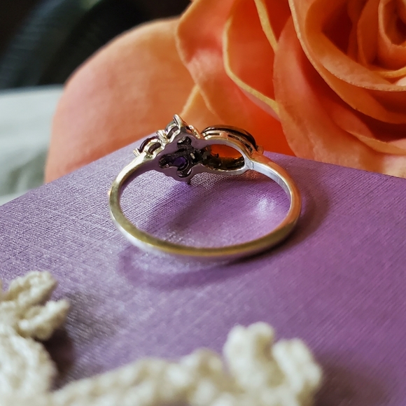 Natural Multi Tourmaline, Garnet, Amethyst & Topaz 925 Silver Ring Sz 6.75 J-474 - Picture 5 of 10